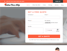 Tablet Screenshot of onlineclasshelp.com